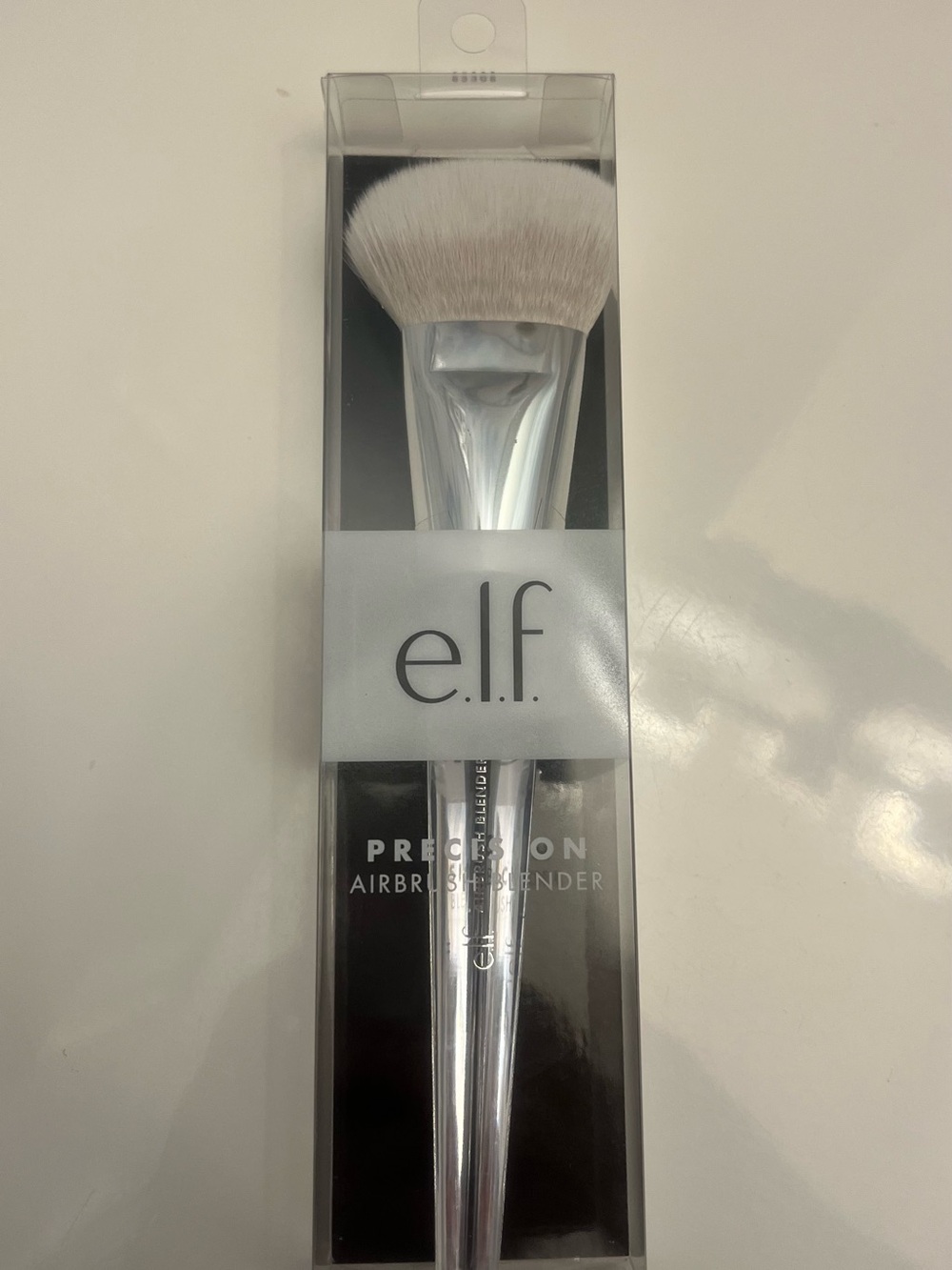 e.l.f. Precision Airbrush Blender Makeup Brush — White & Silver NWT